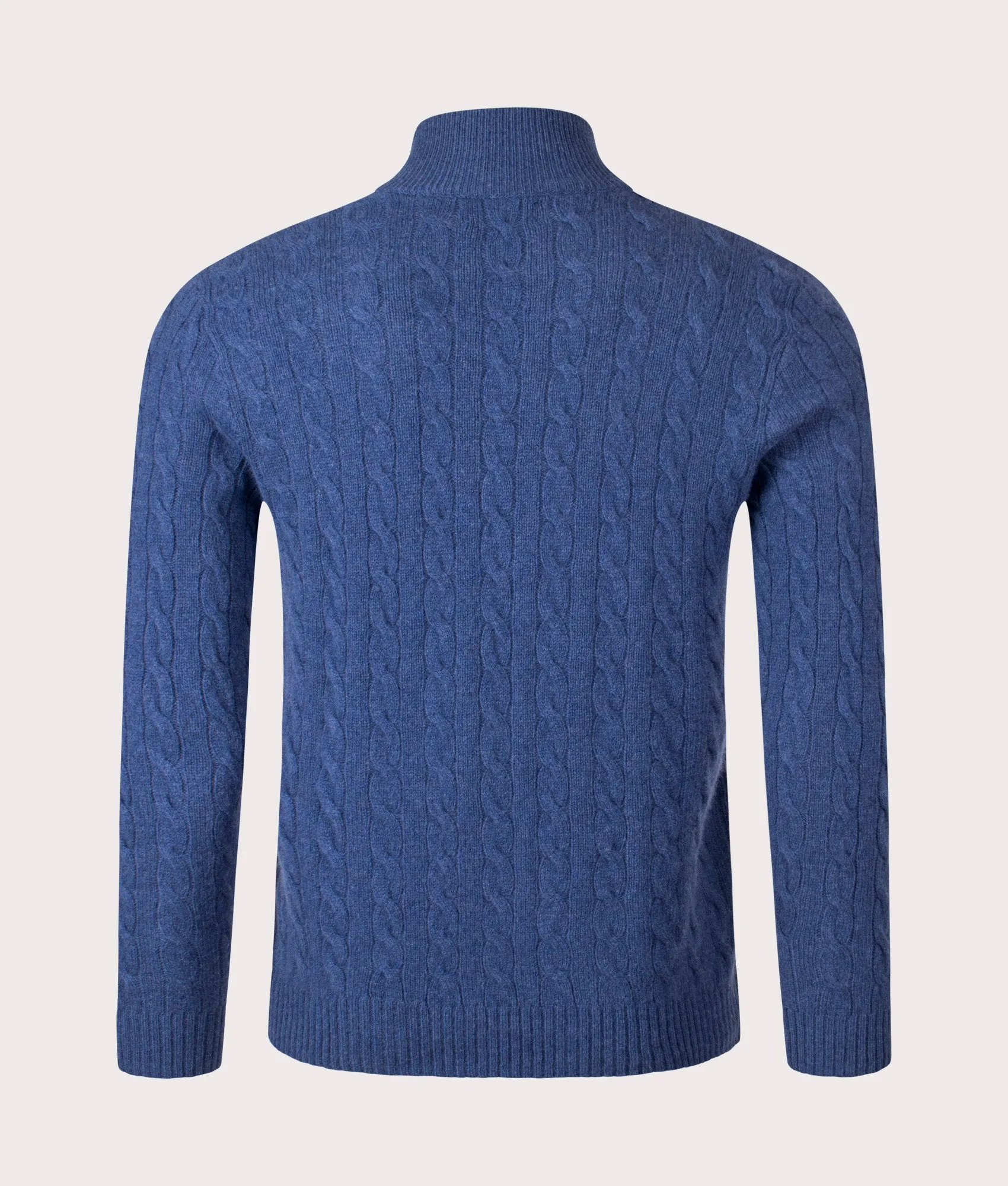Cashmere Blend Quarter Zip Cable Knit Jumper sold by EQVVS product image thumbnail 3