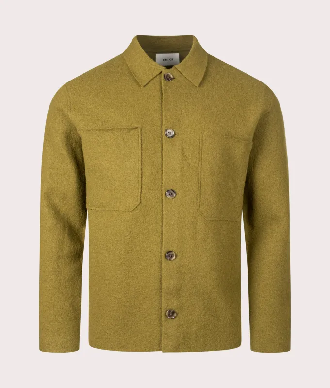 Jonas Boiled Wool Overshirt sold by EQVVS