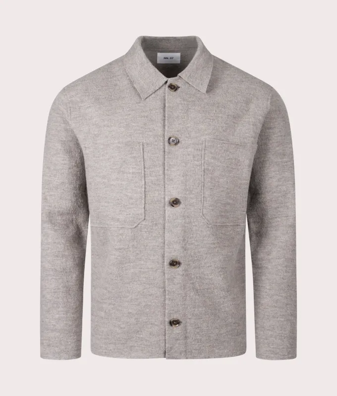 Jonas Boiled Wool Overshirt sold by EQVVS