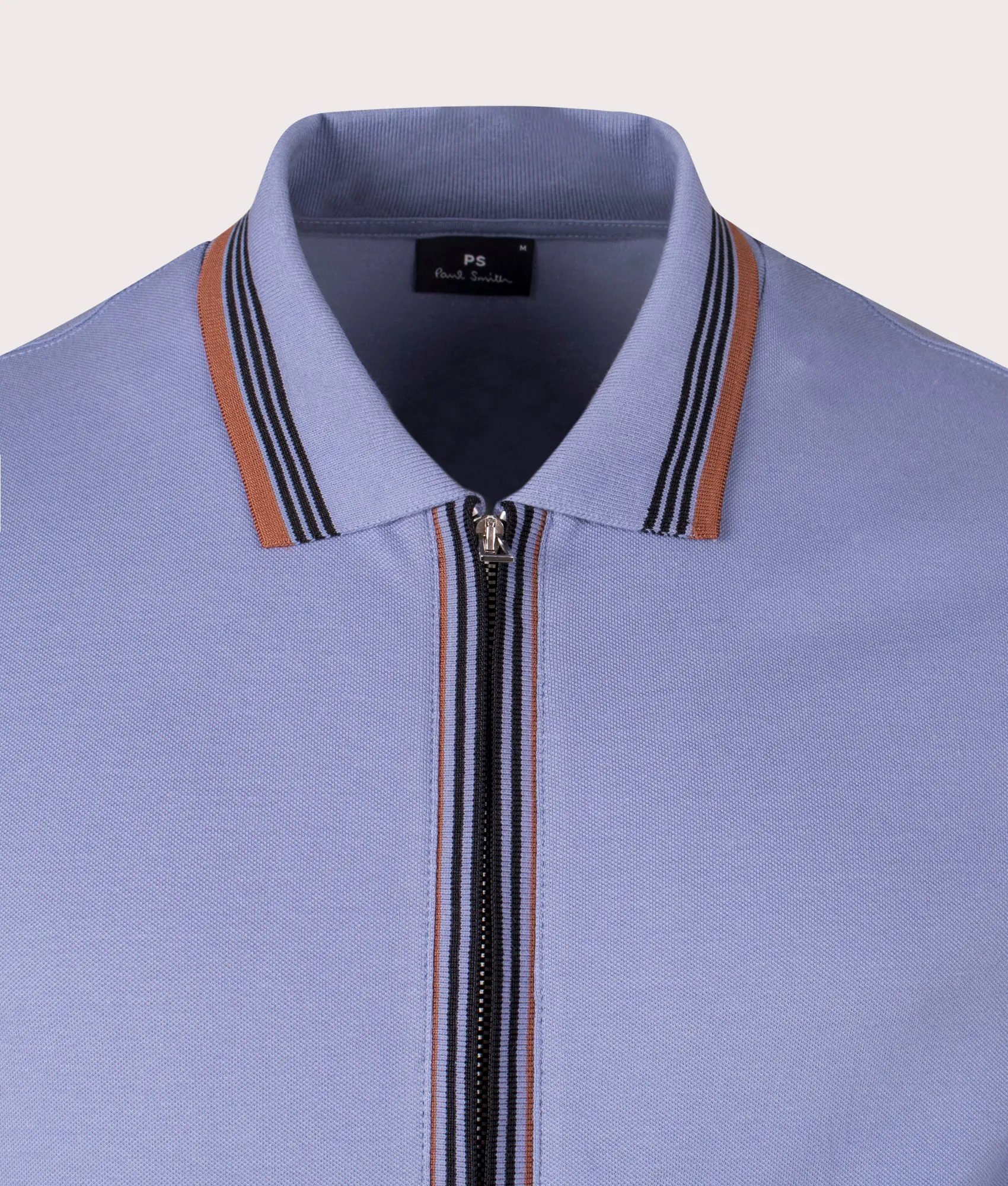 Long Sleeve Zip Through Polo Shirt sold by EQVVS product image thumbnail 2