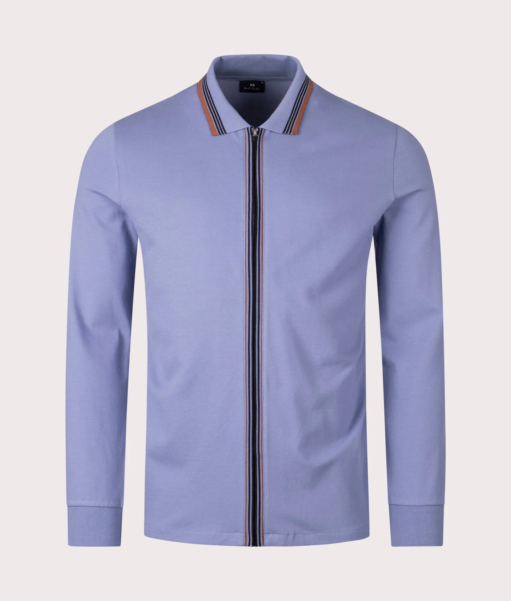 Long Sleeve Zip Through Polo Shirt sold by EQVVS