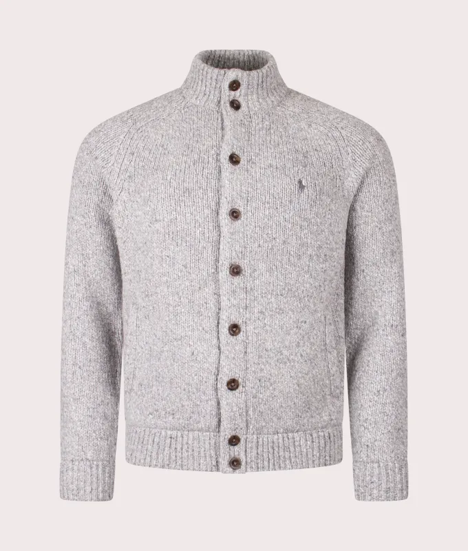 Wool-Blend Mockneck Cardigan sold by EQVVS