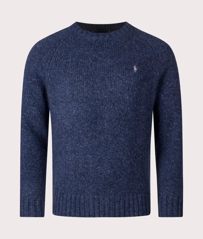 Marled Knit Crew Neck Jumper made by Polo by Ralph Lauren