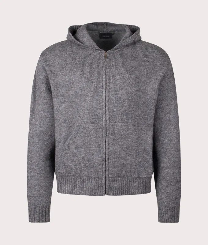 Relaxed Fit Knitted Full Zip Hoodie sold by EQVVS