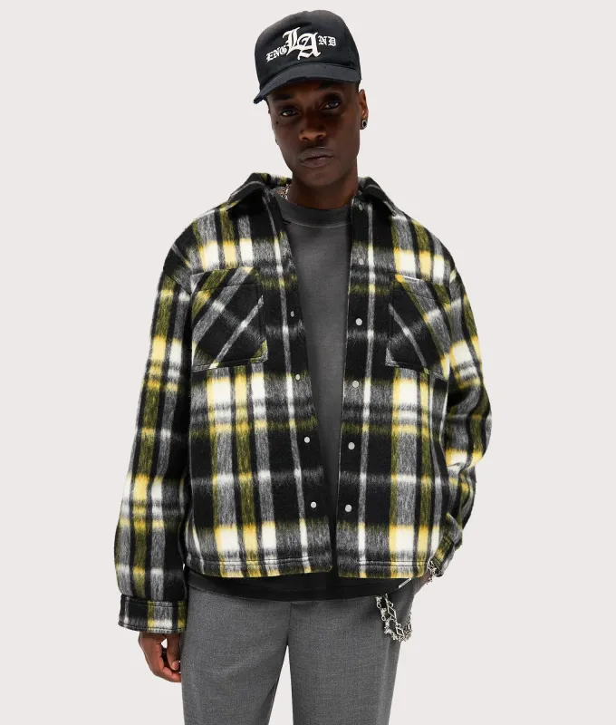 Textured Flannel Overshirt sold by EQVVS