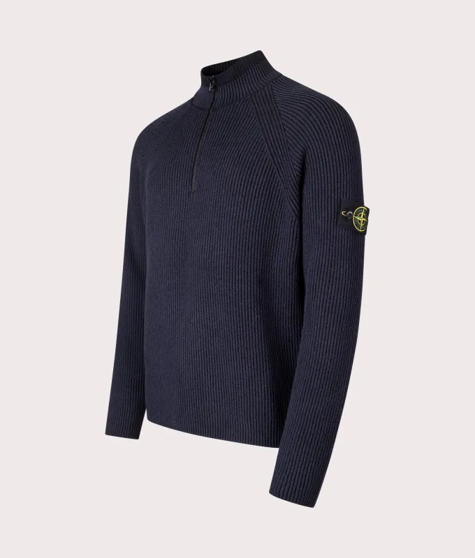 Vanisé Rib RWS Wool Quarter Zip Jumper sold by EQVVS