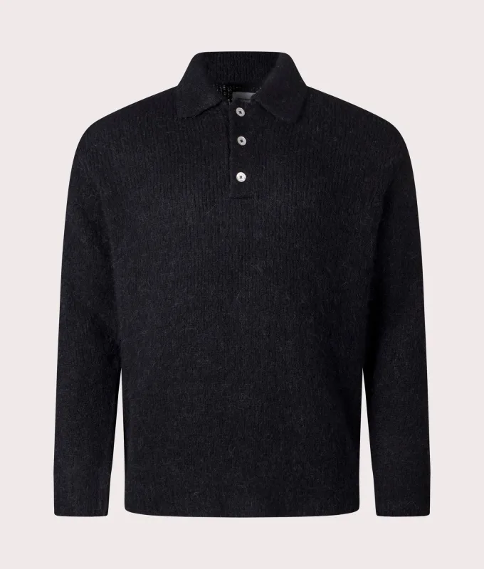 Relaxed Fit Rasmus Brushed Polo Shirt sold by EQVVS