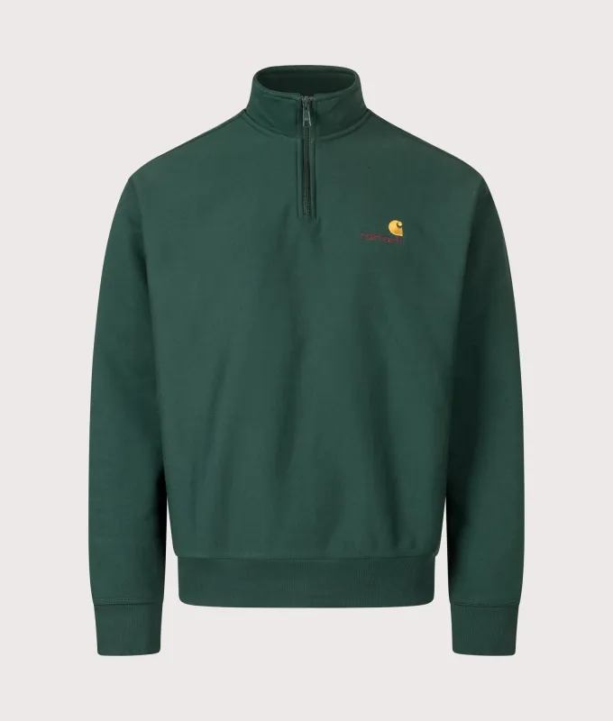Relaxed Fit Half Zip American Script Sweatshirt sold by EQVVS