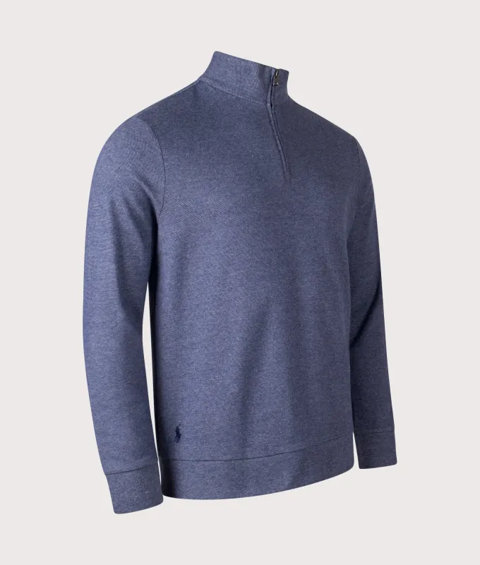 Textured Double-Knit Quarter Zip Sweatshirt sold by EQVVS