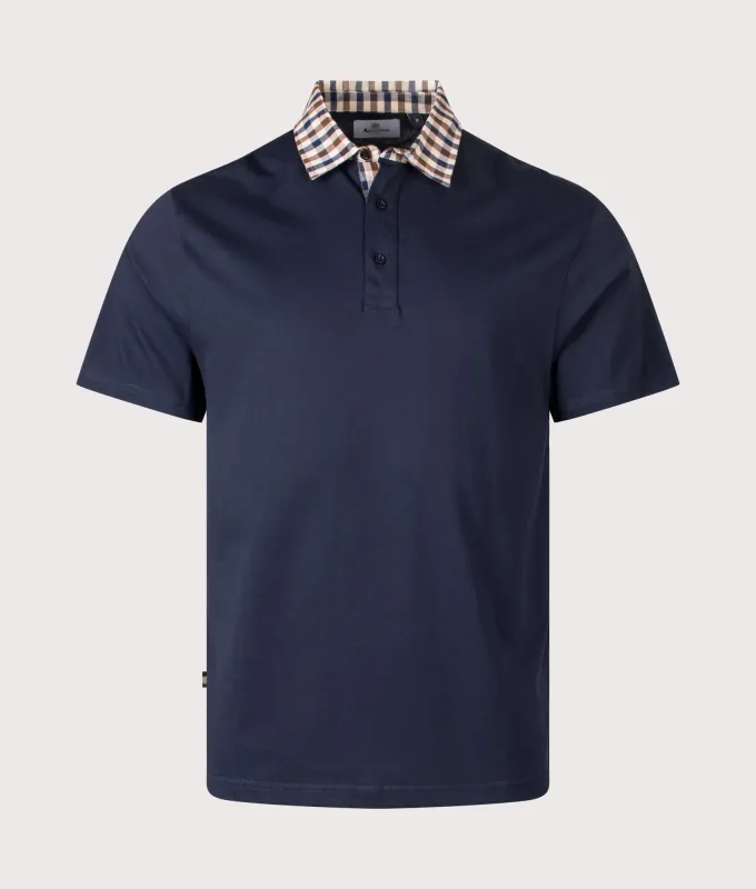 Club Check Collar Polo Shirt made by EQVVS