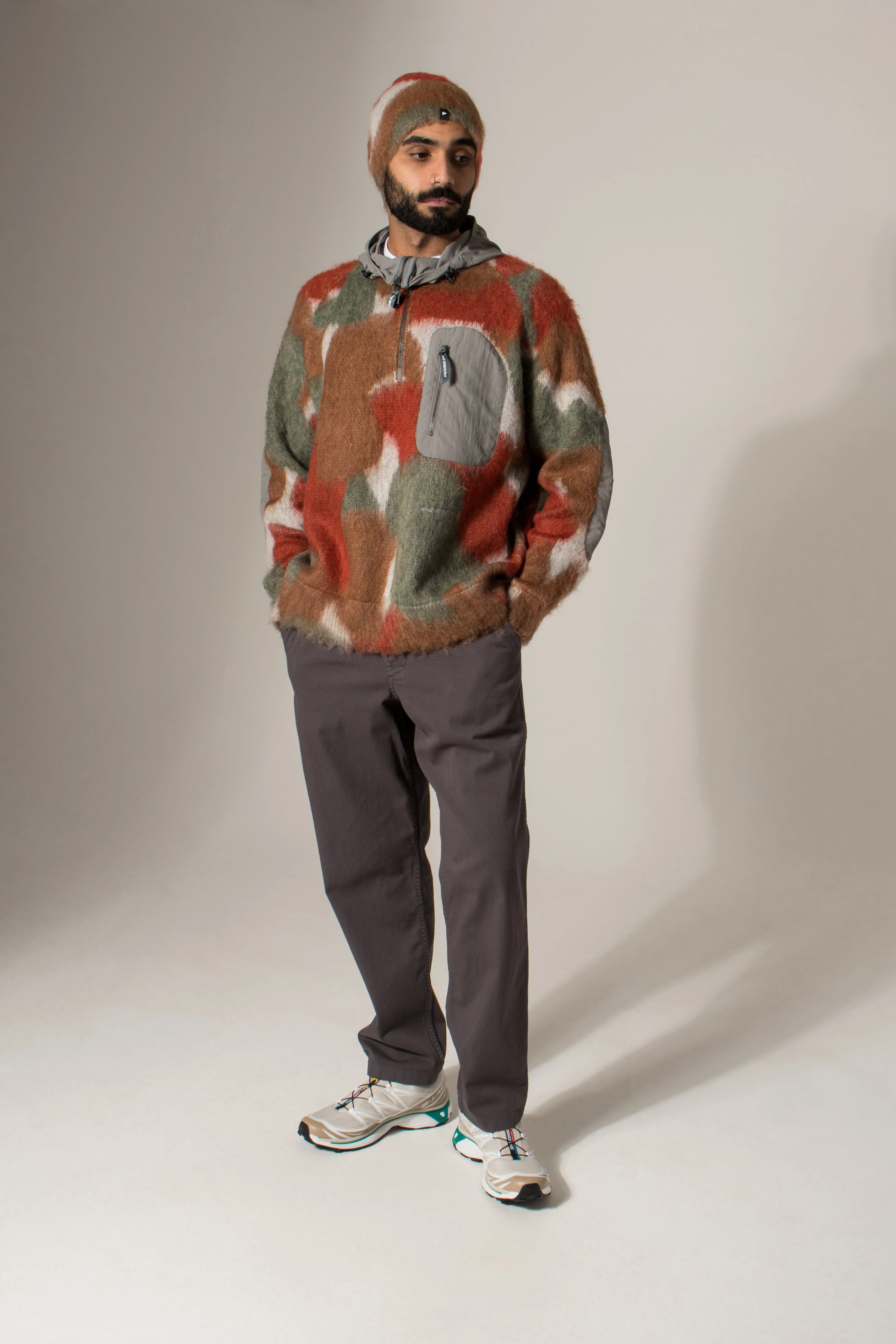 Mix Colour Shaggy Knit Hoodie sold by EQVVS product image thumbnail 2