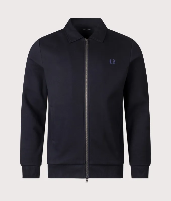 Zip Through Collared Sweatshirt made by Fred Perry
