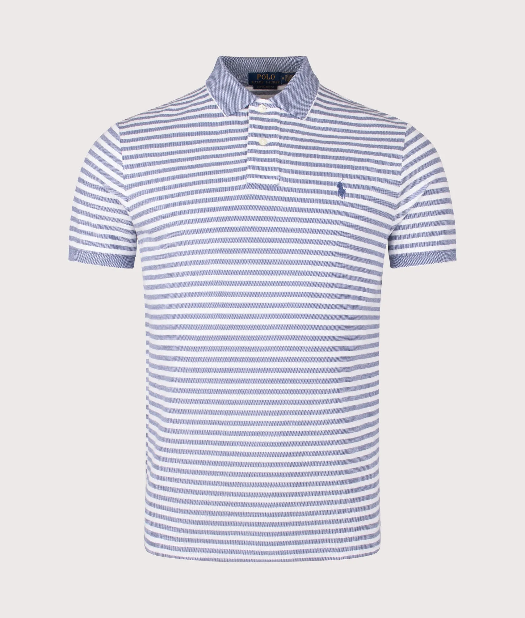 Custom Slim Fit Striped Mesh Polo Shirt sold by EQVVS