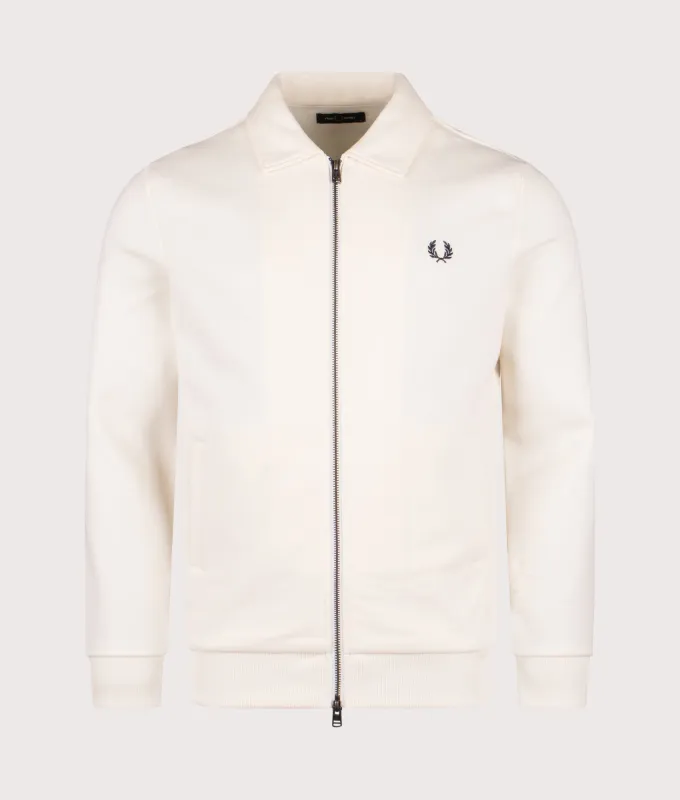 Zip Through Collared Sweatshirt made by Fred Perry