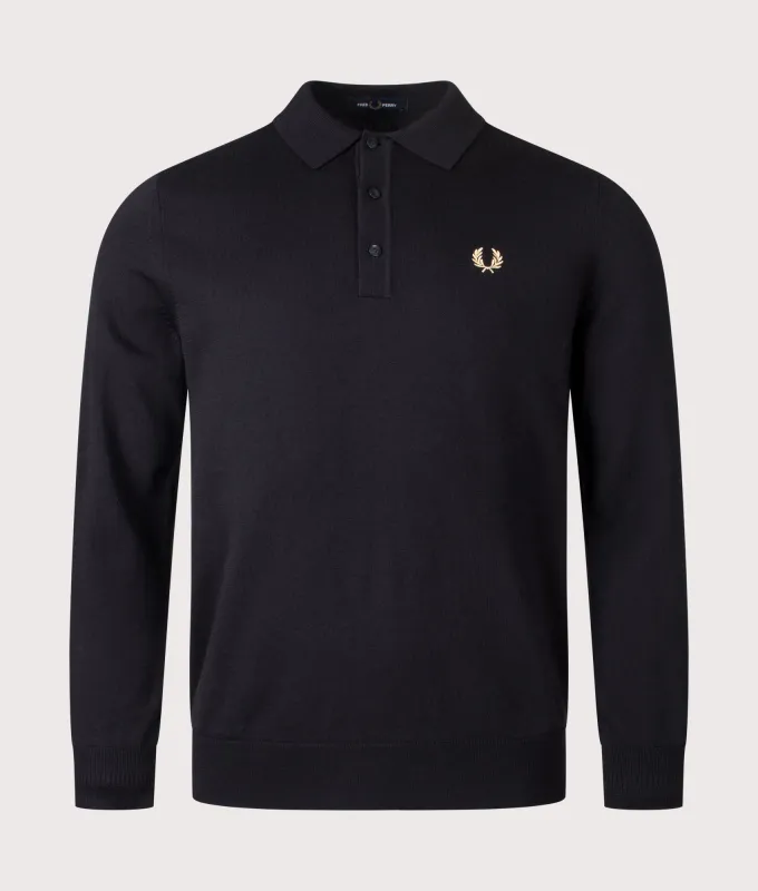 Long Sleeve Knitted Polo Shirt sold by EQVVS