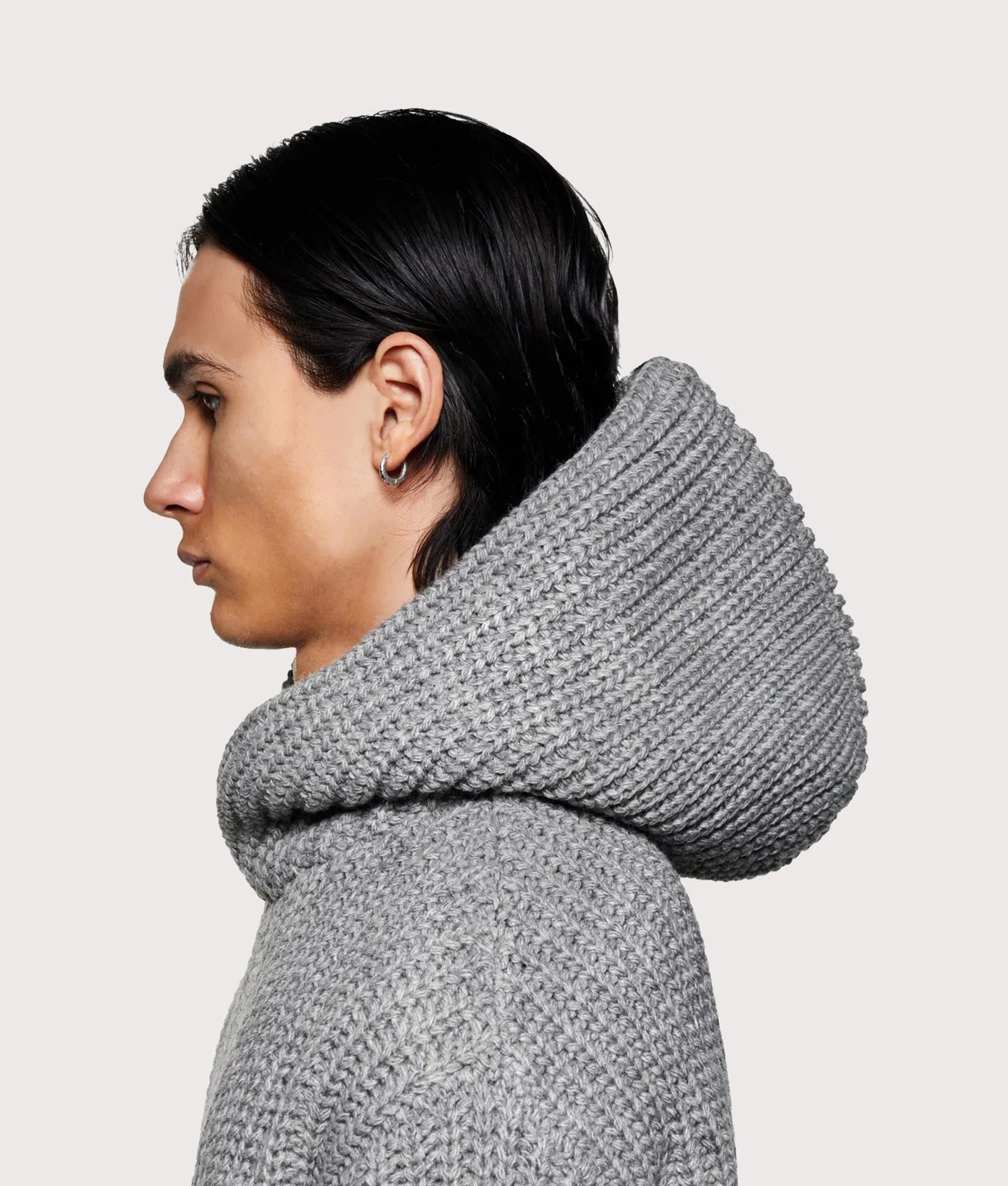 Oversized Chunky Rib Knit Hoodie sold by EQVVS product image thumbnail 4