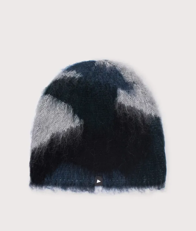 Mix Colour Shaggy Knit Beanie made by and WANDER