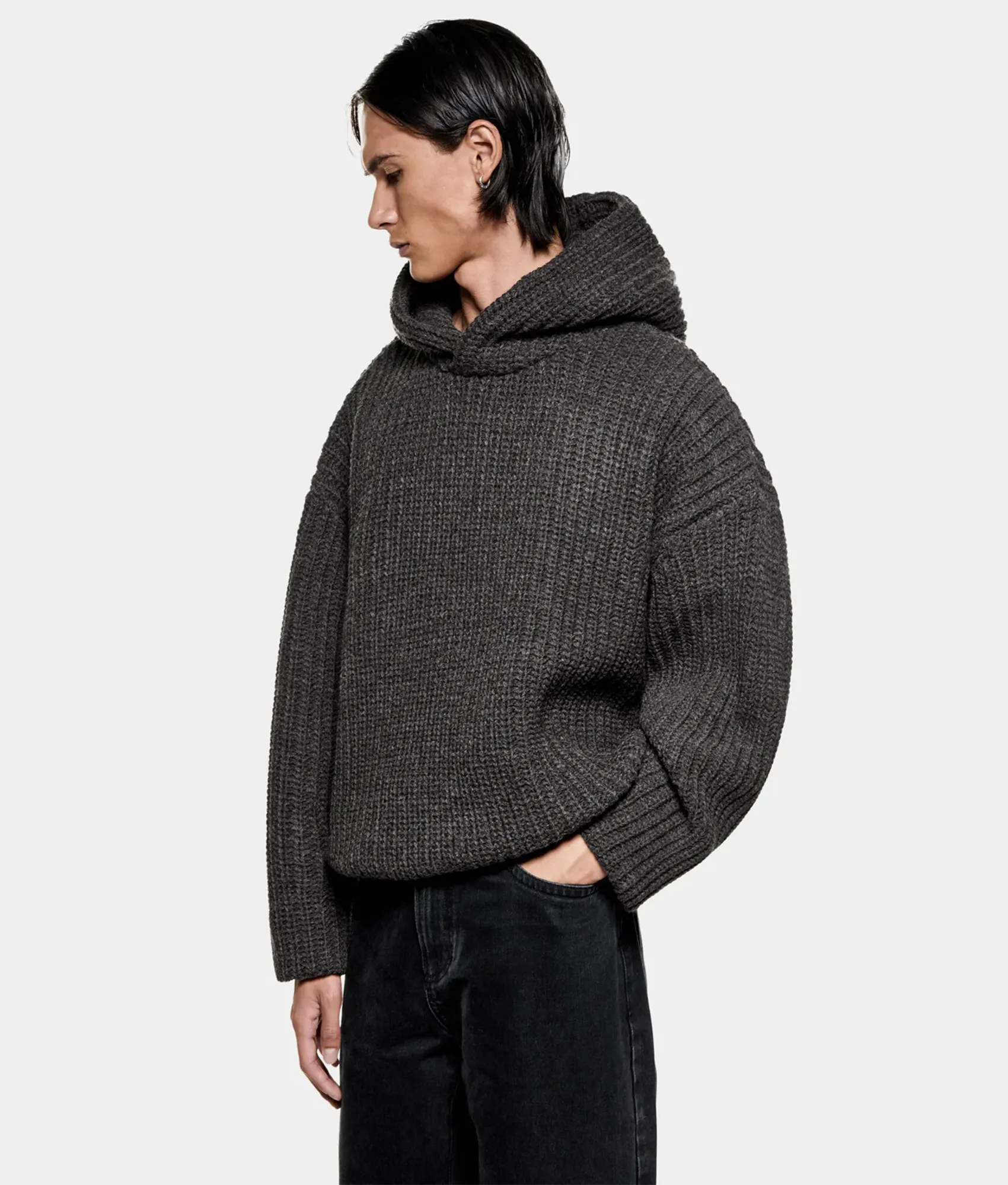 Oversized Chunky Rib Knit Hoodie sold by EQVVS product image thumbnail 3