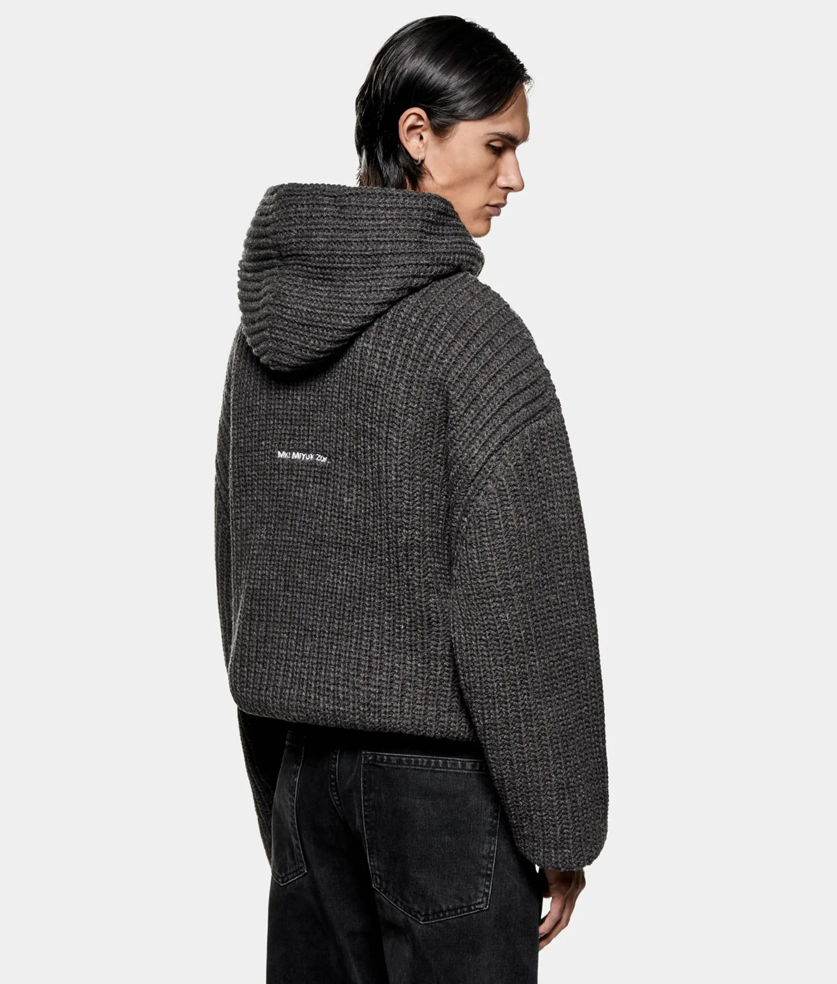 Oversized Chunky Rib Knit Hoodie sold by EQVVS product image thumbnail 4
