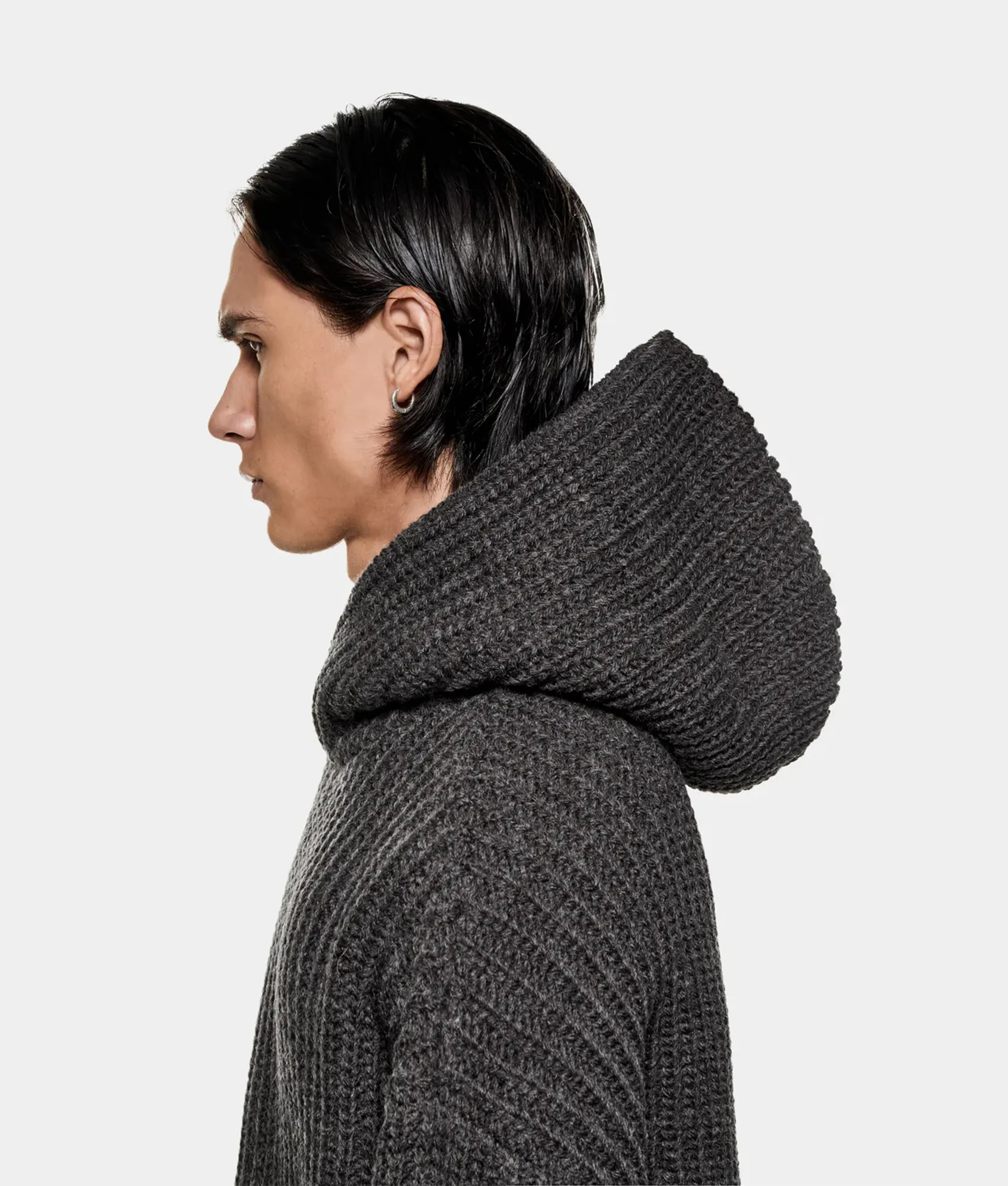 Oversized Chunky Rib Knit Hoodie sold by EQVVS product image thumbnail 5