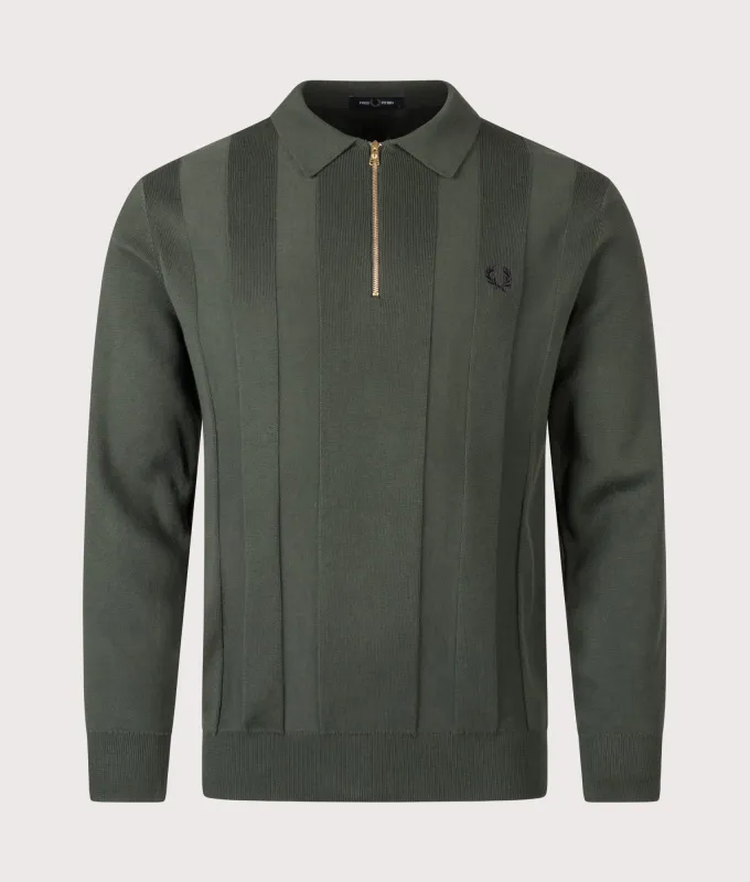 Tonal Stripe Knitted Polo sold by EQVVS