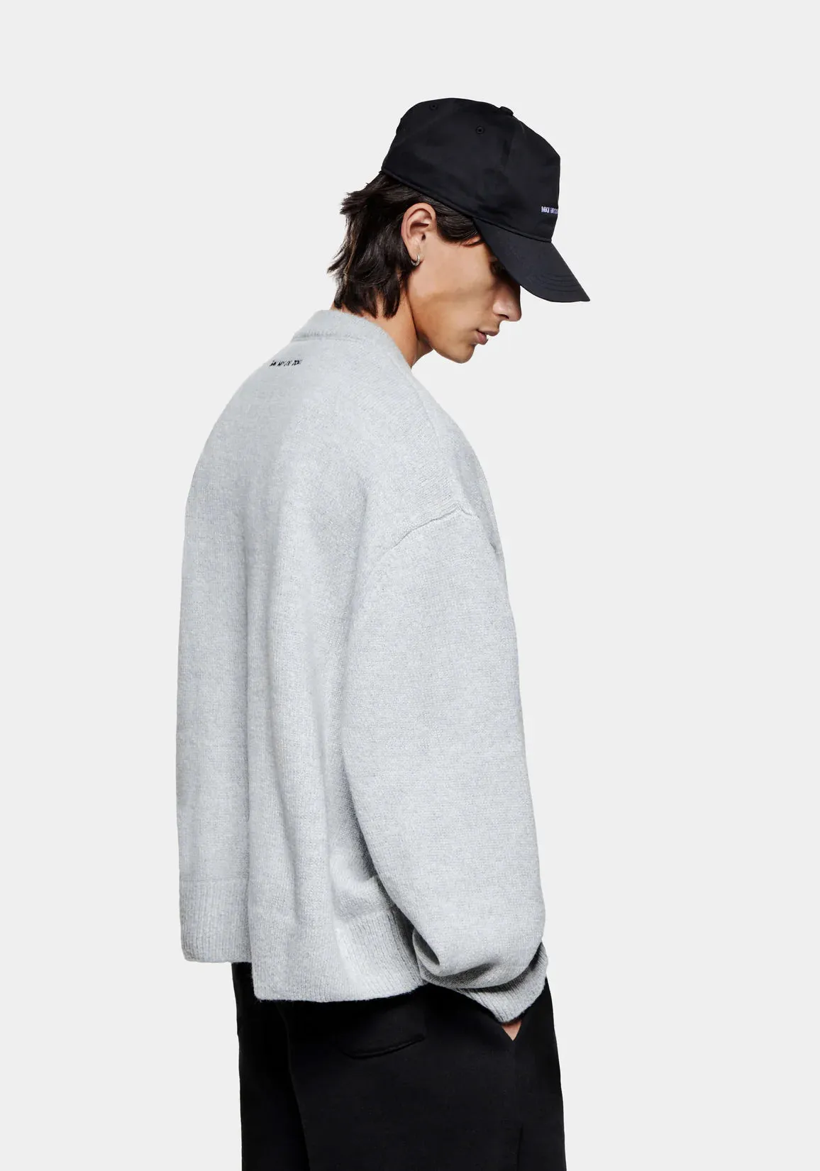 Oversized Fit Mohair Blend Knit Crew Jumper sold by EQVVS product image thumbnail 5