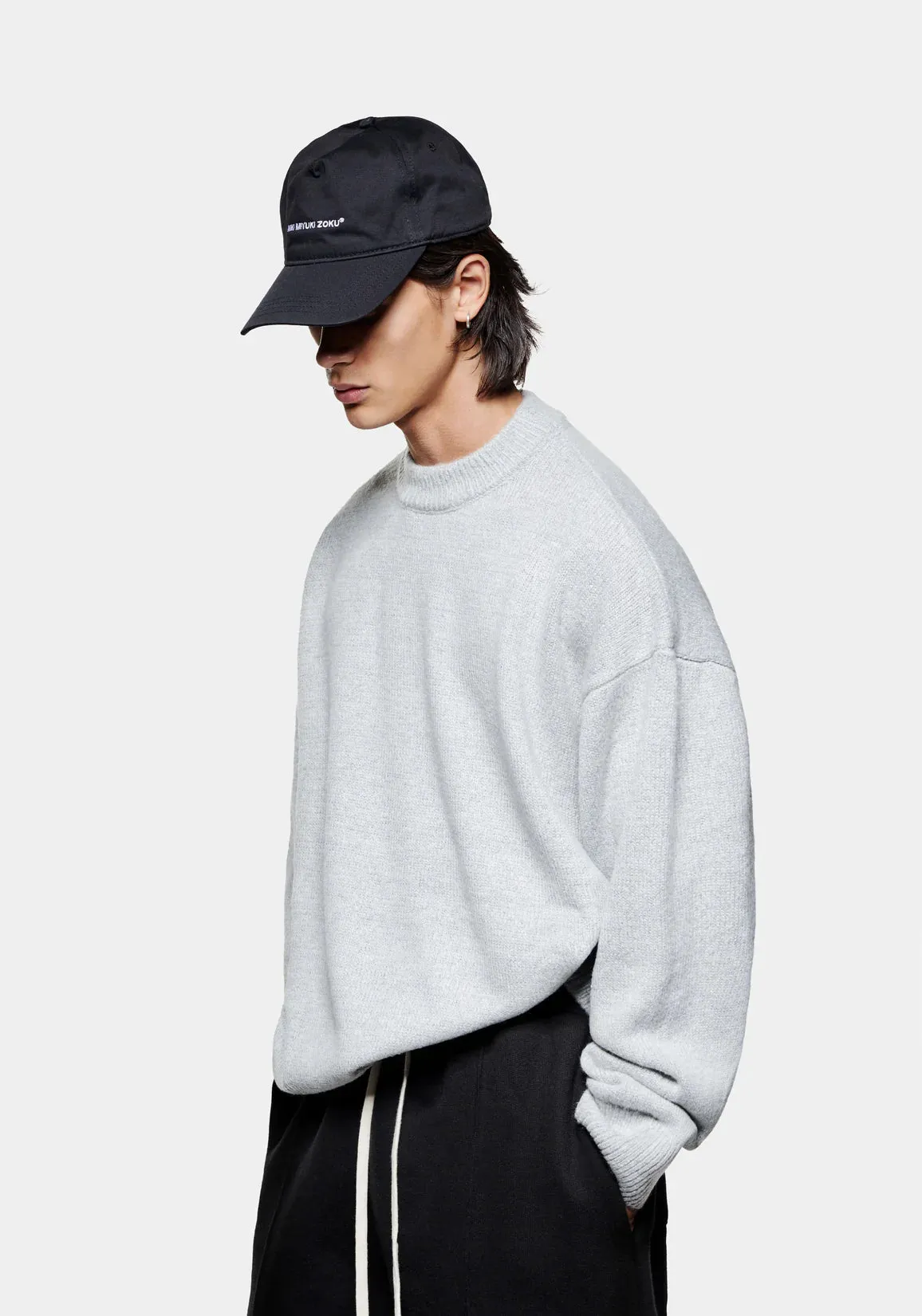 Oversized Fit Mohair Blend Knit Crew Jumper sold by EQVVS