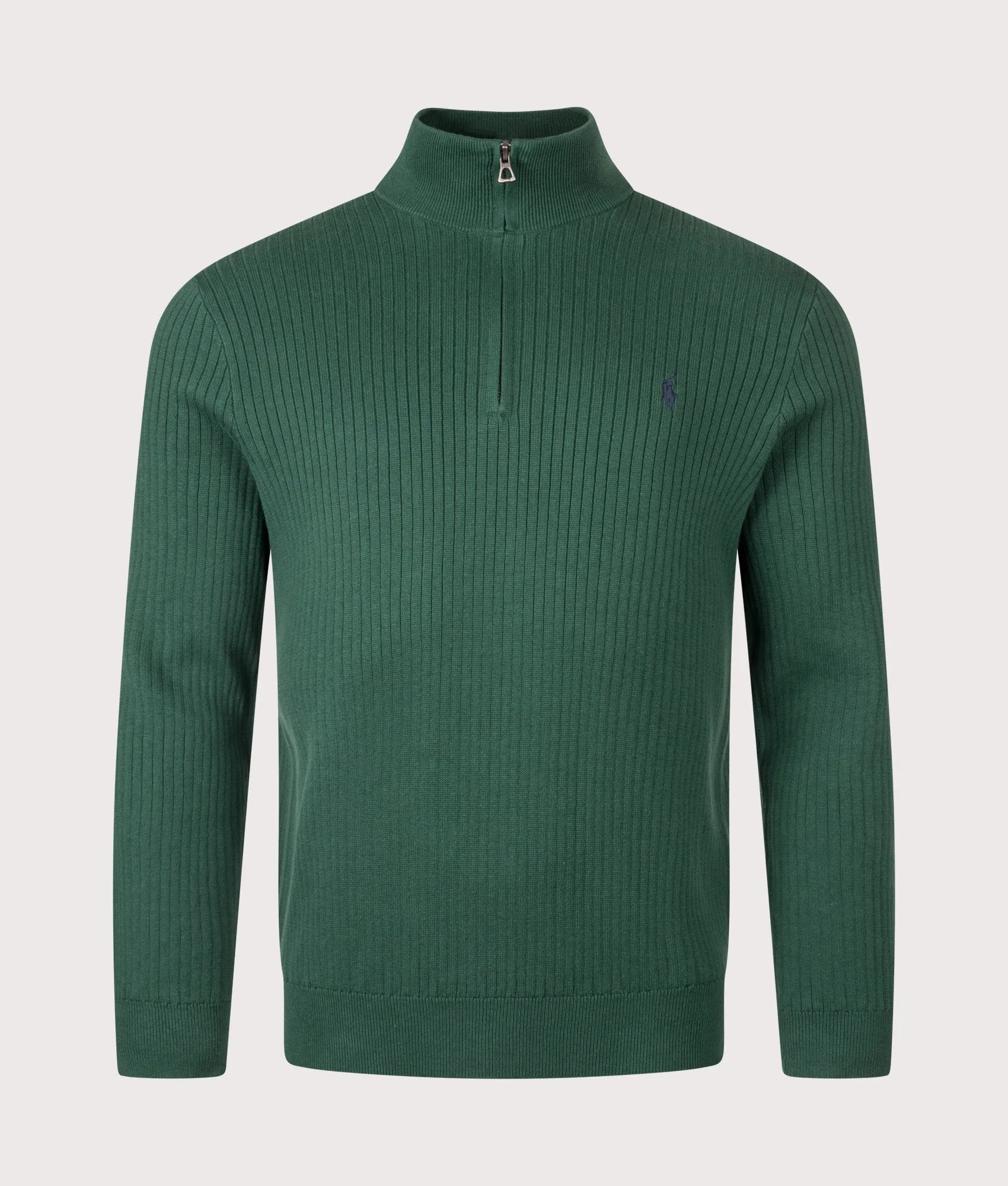 Rib-Knit Cotton Quarter-Zip Knit sold by EQVVS