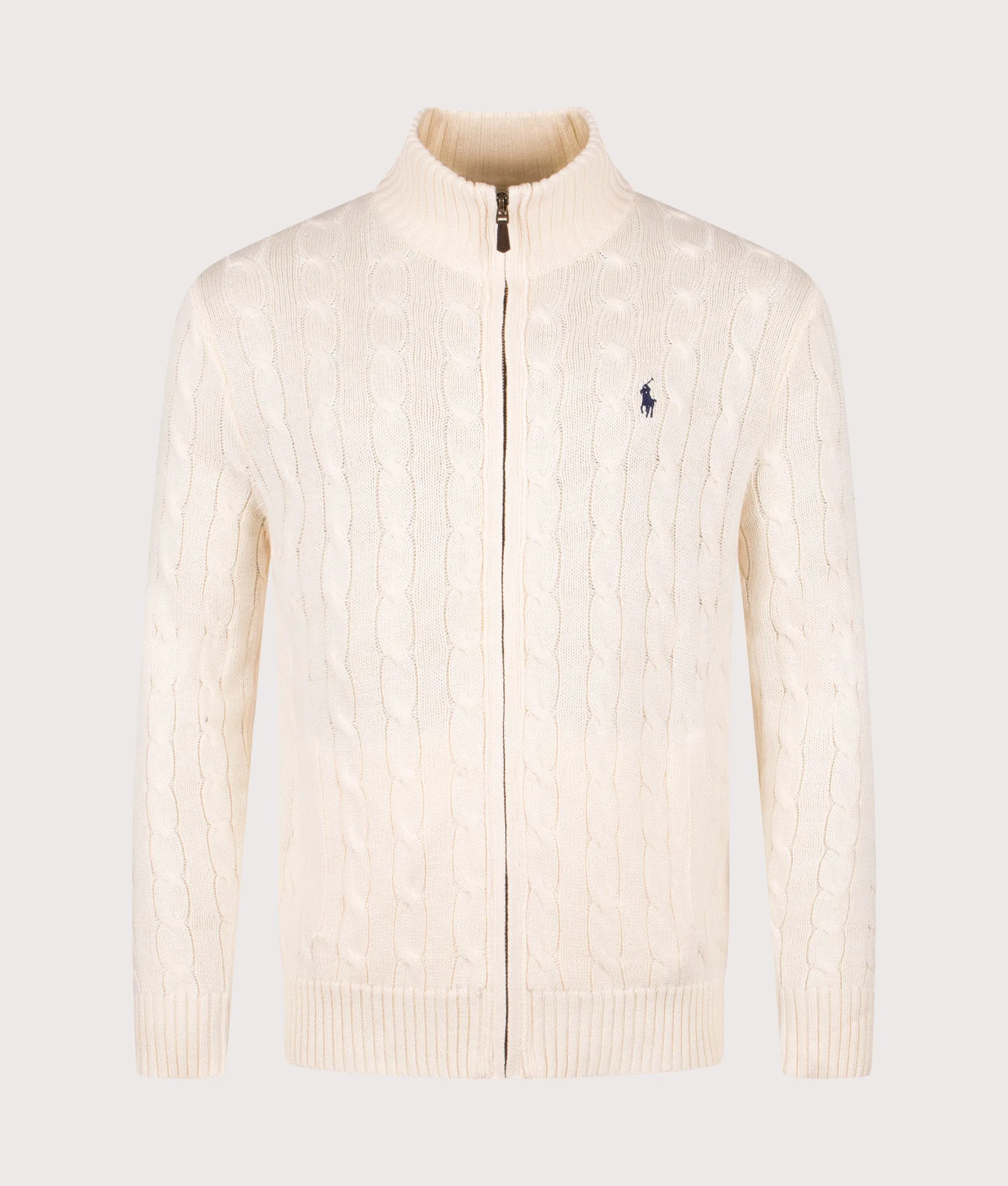 Cable-Knit Cotton Full-Zip Cardigan sold by EQVVS