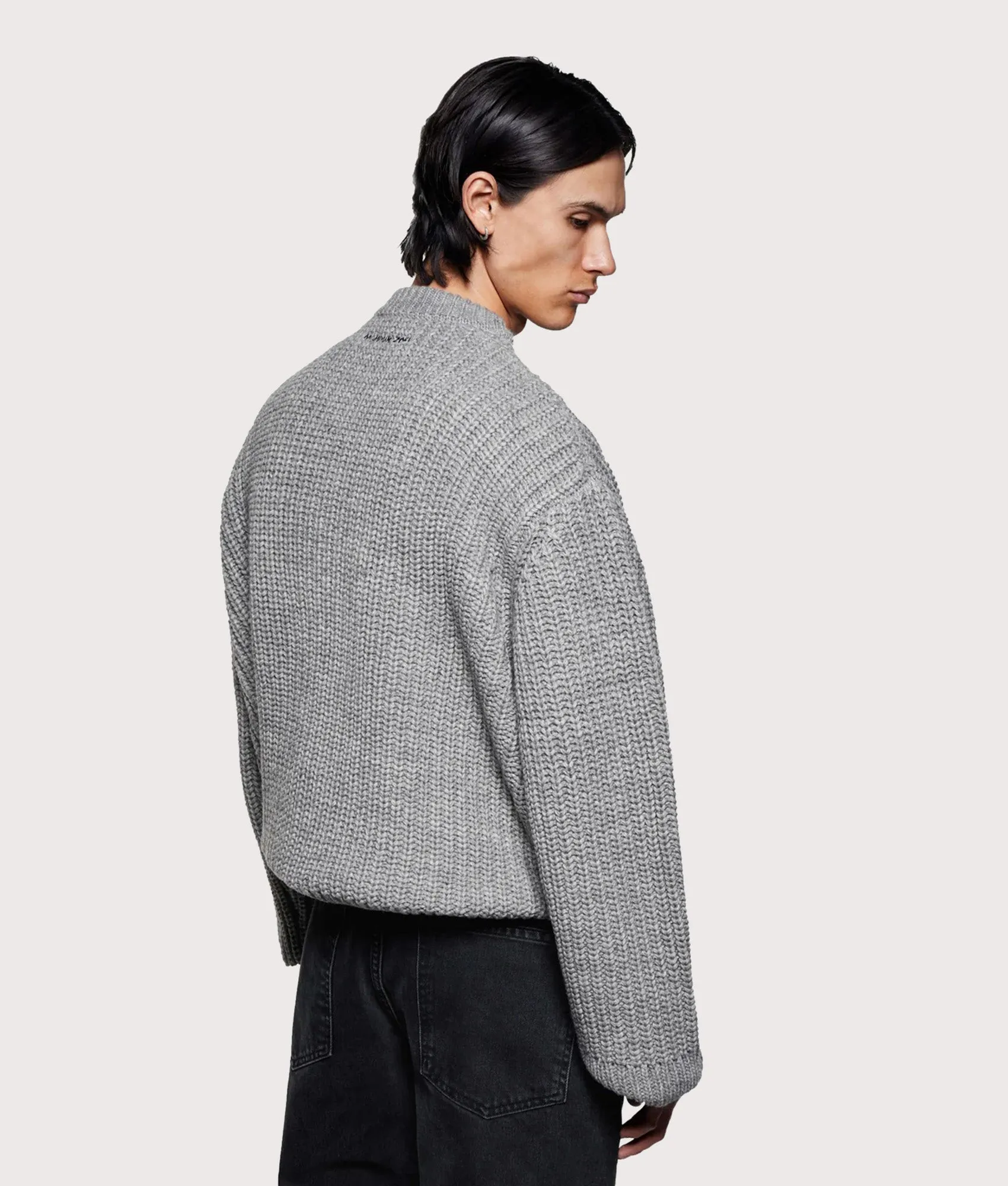 Oversized Chunky Rib Knit Crewneck Jumper sold by EQVVS product image thumbnail 3