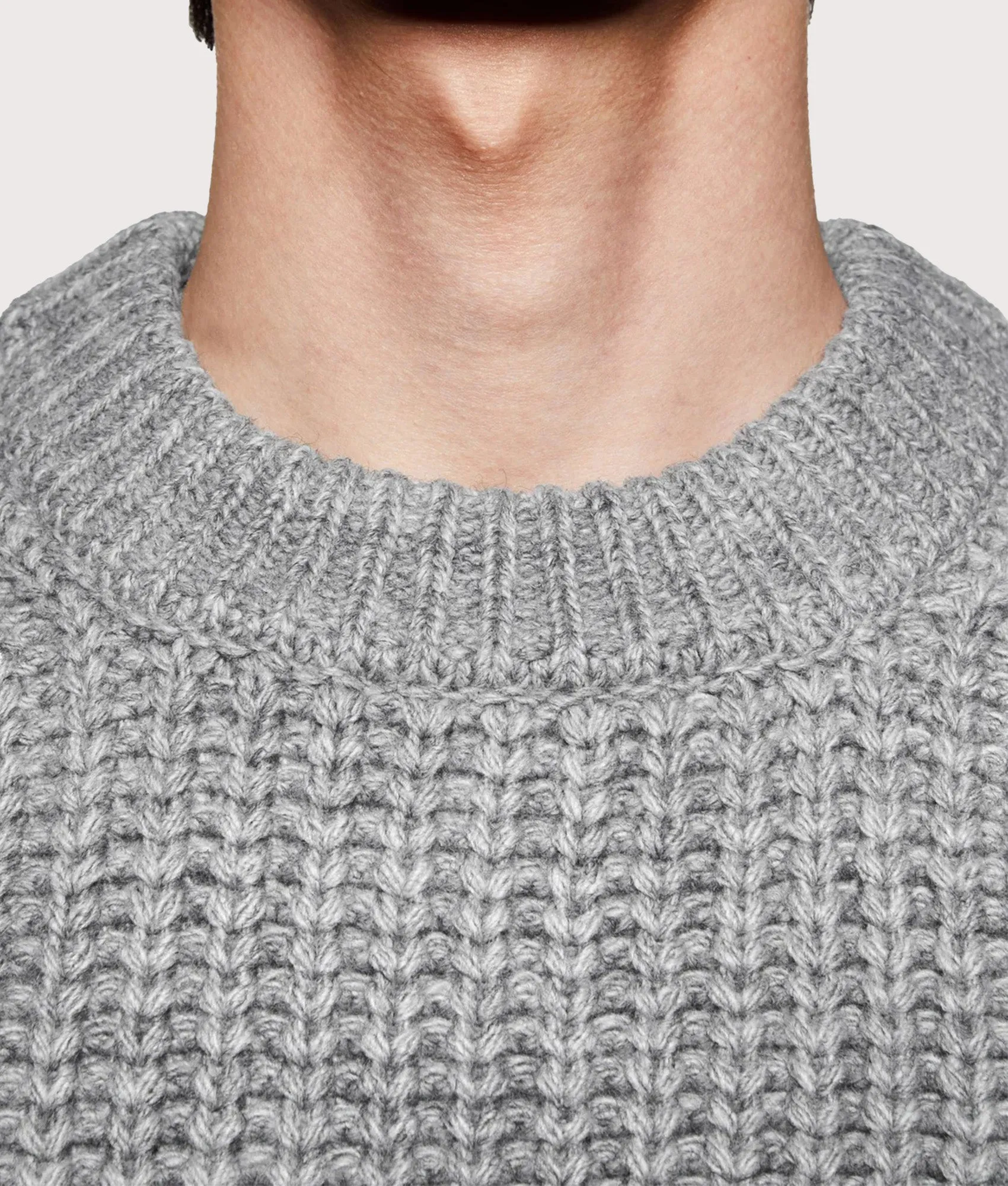 Oversized Chunky Rib Knit Crewneck Jumper sold by EQVVS product image thumbnail 5