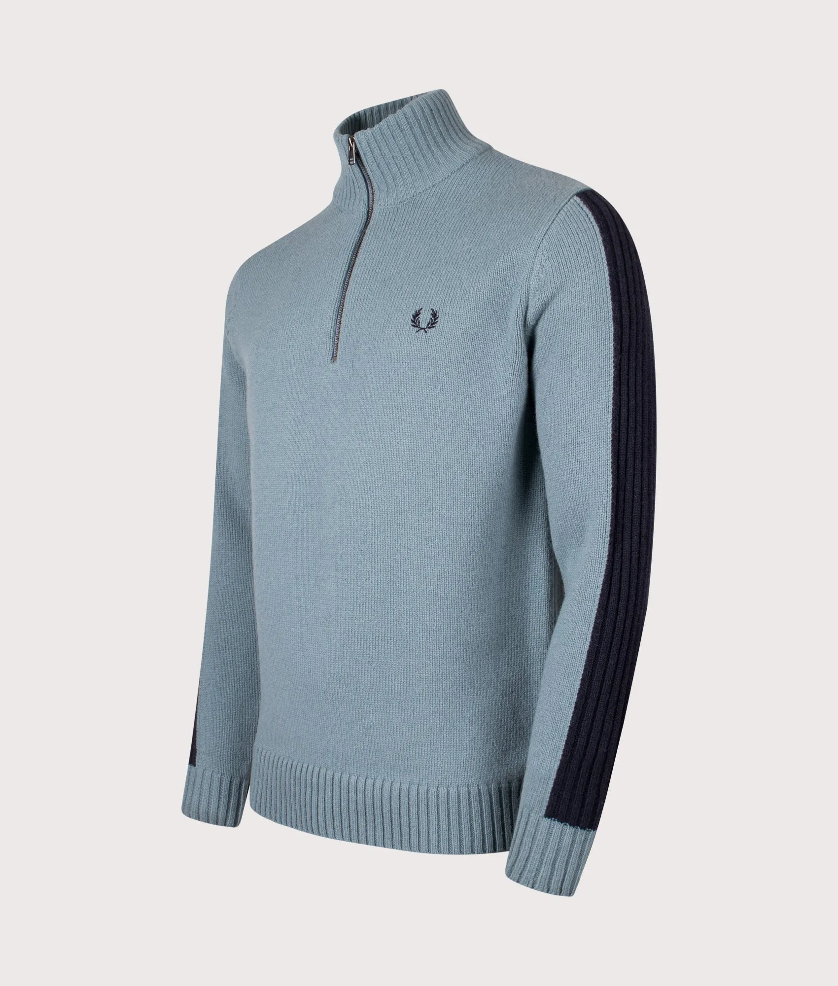 Ribbed Sleeve Quarter Zip Jumper sold by EQVVS