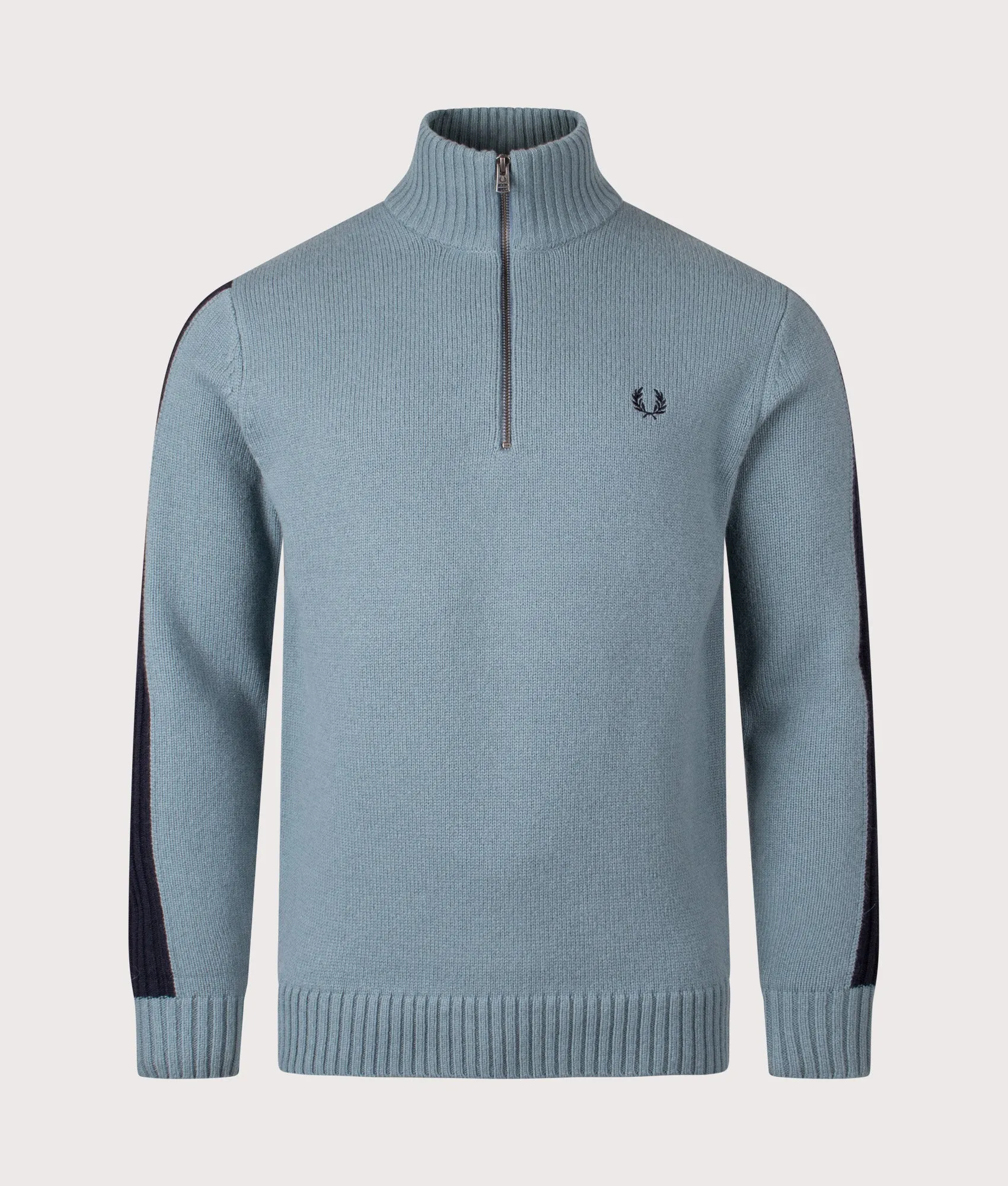 Ribbed Sleeve Quarter Zip Jumper sold by EQVVS product image thumbnail 3