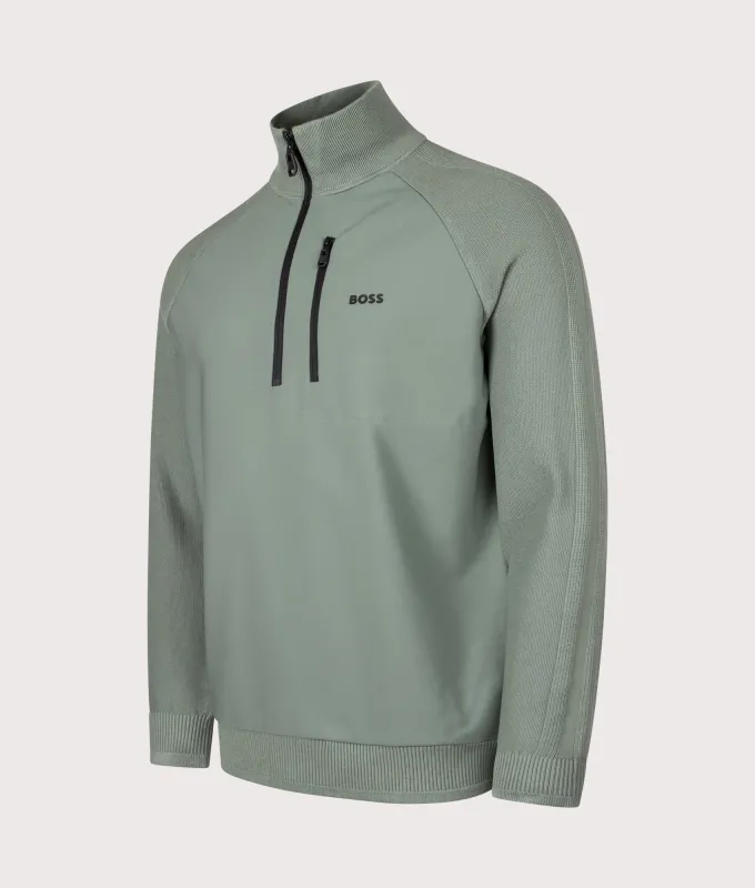 Civic Quarter Zip Hybrid Knit Sweatshirt sold by EQVVS