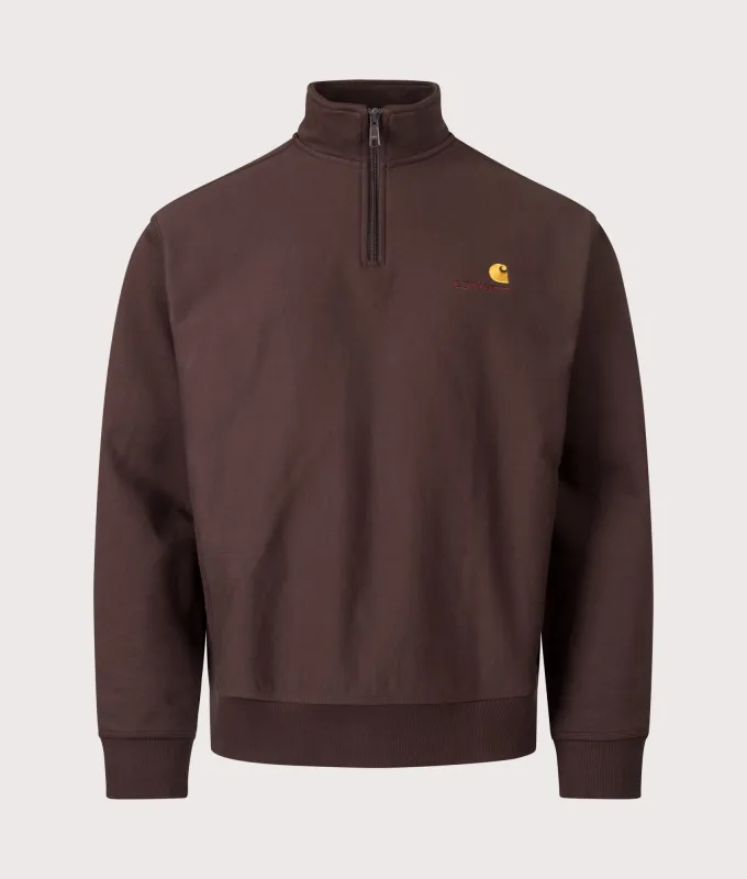 Relaxed Fit Quarter Zip American Script Sweatshirt sold by EQVVS