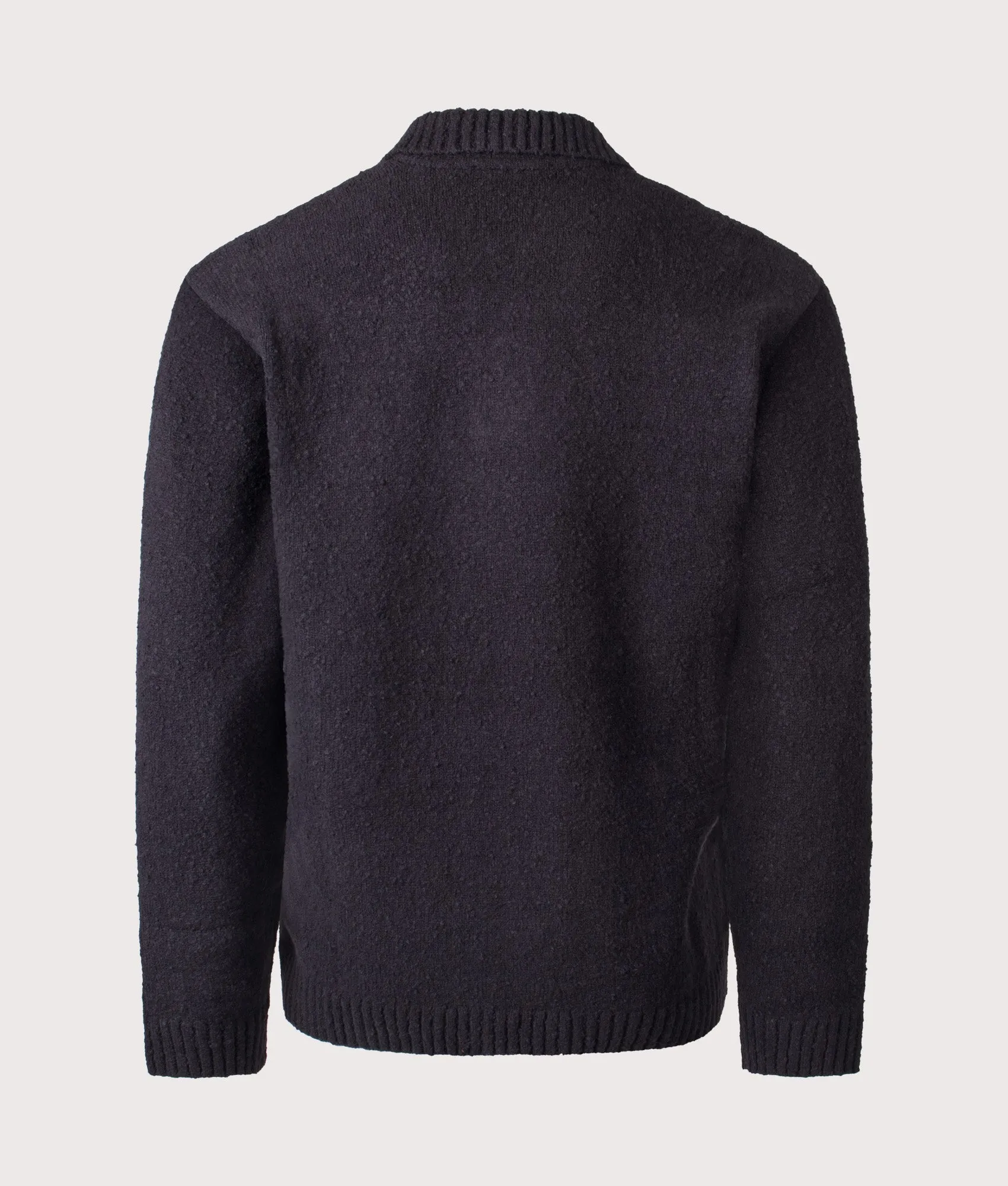 Relaxed Fit Knitted Boucle Long Sleeve Polo Shirt sold by EQVVS product image thumbnail 3