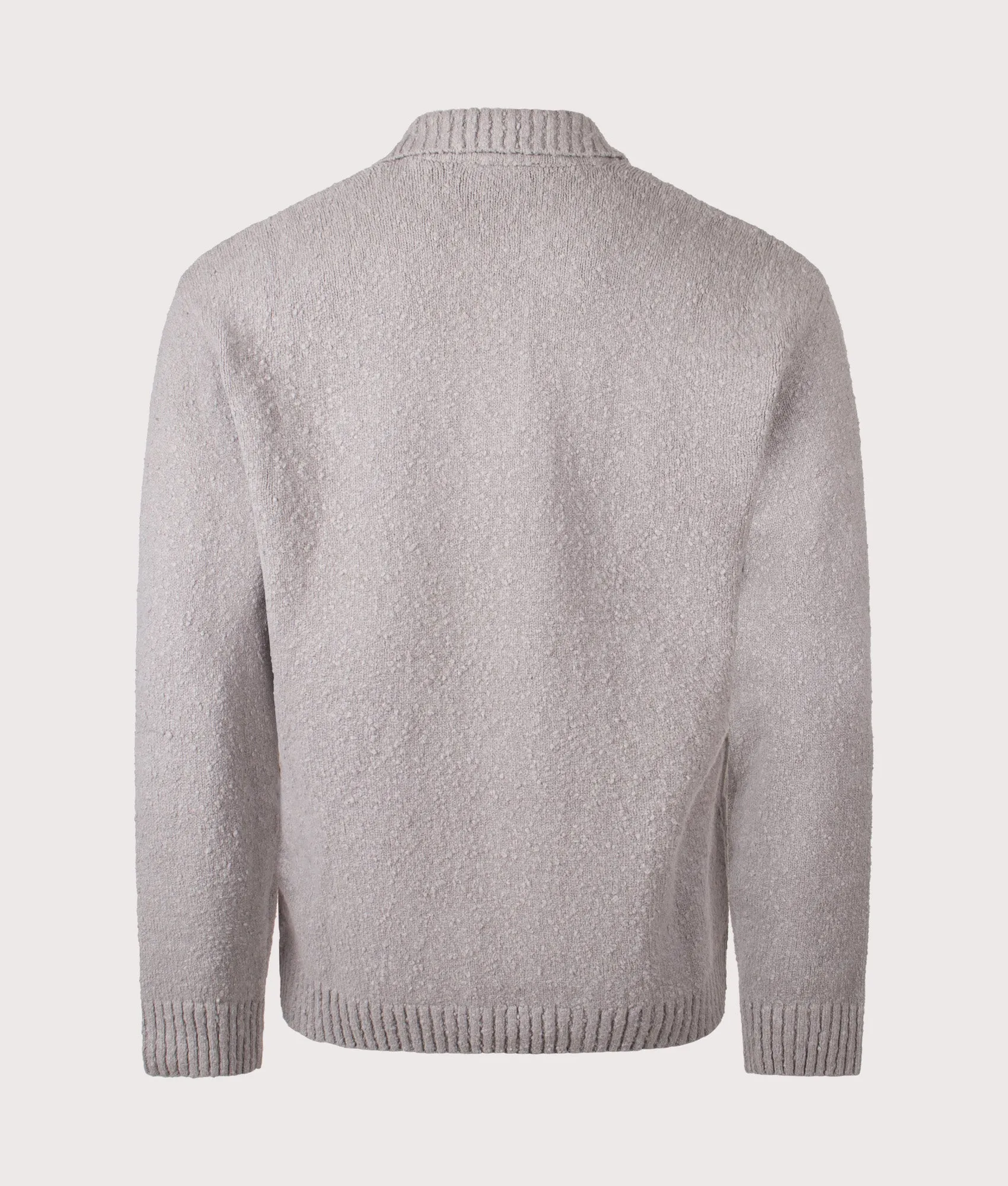 Relaxed Fit Knitted Boucle Long Sleeve Polo Shirt sold by EQVVS product image thumbnail 3