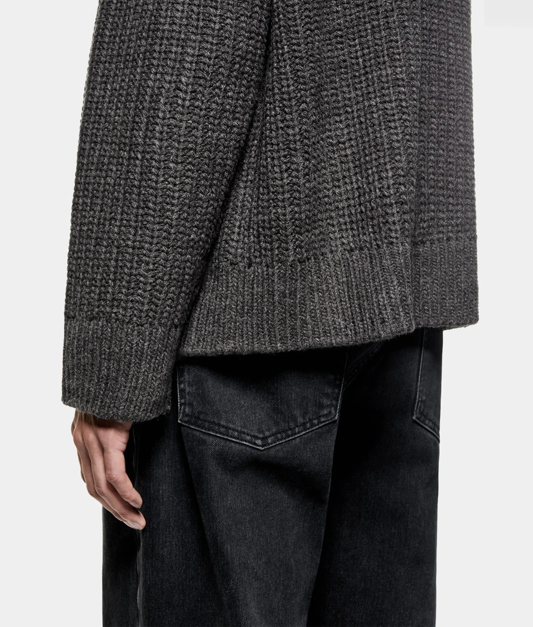 Oversized Chunky Rib Knit Crewneck Jumper sold by EQVVS product image thumbnail 5