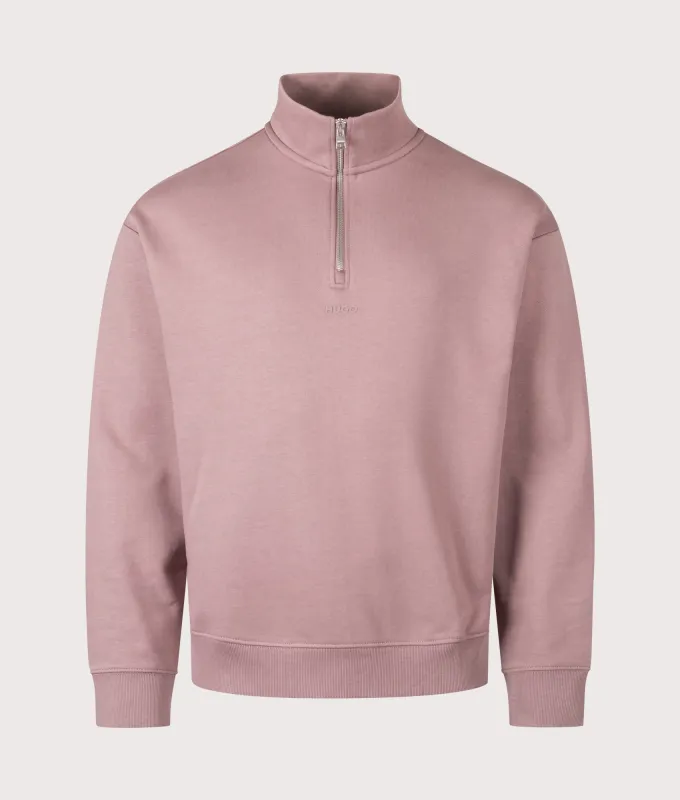 Relaxed Fit Durty244 Quarter Zip Sweatshirt made by HUGO