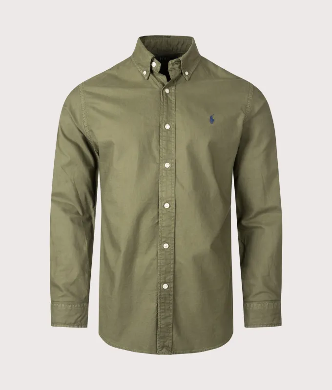 Custom Fit Garment-Dyed Oxford Shirt sold by EQVVS