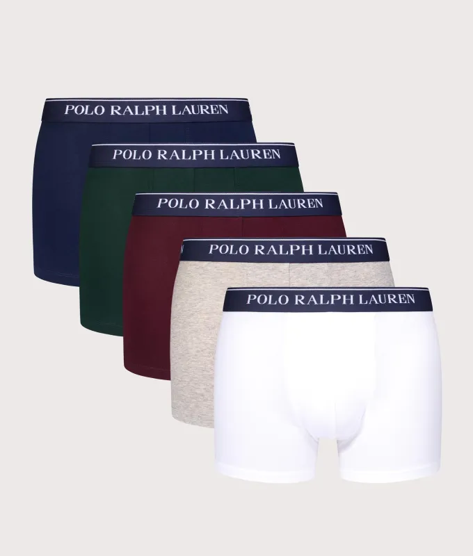 5 Pack Classic Stretch Cotton Trunks made by Polo by Ralph Lauren