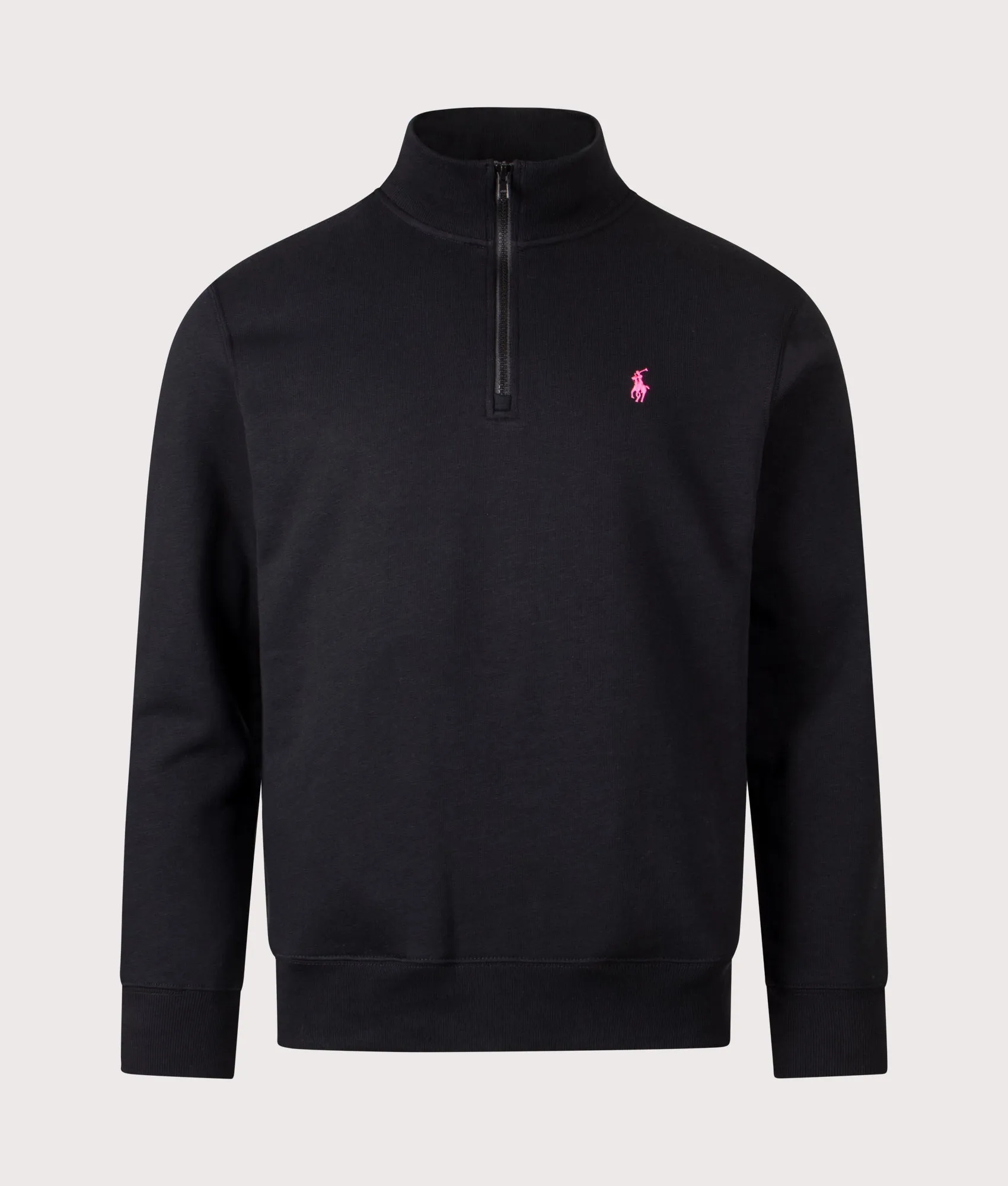 Relaxed Fit Pink Pony Quarter Zip Sweatshirt sold by EQVVS product image thumbnail 2