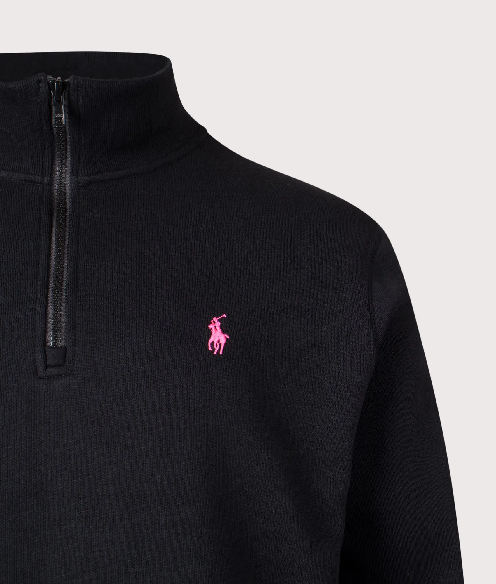 Relaxed Fit Pink Pony Quarter Zip Sweatshirt sold by EQVVS product image thumbnail 3