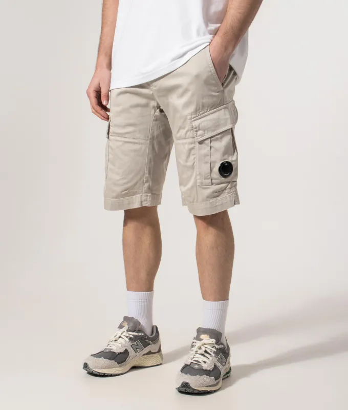 Regular Fit Stretch Sateen Cargo Lens Shorts sold by EQVVS