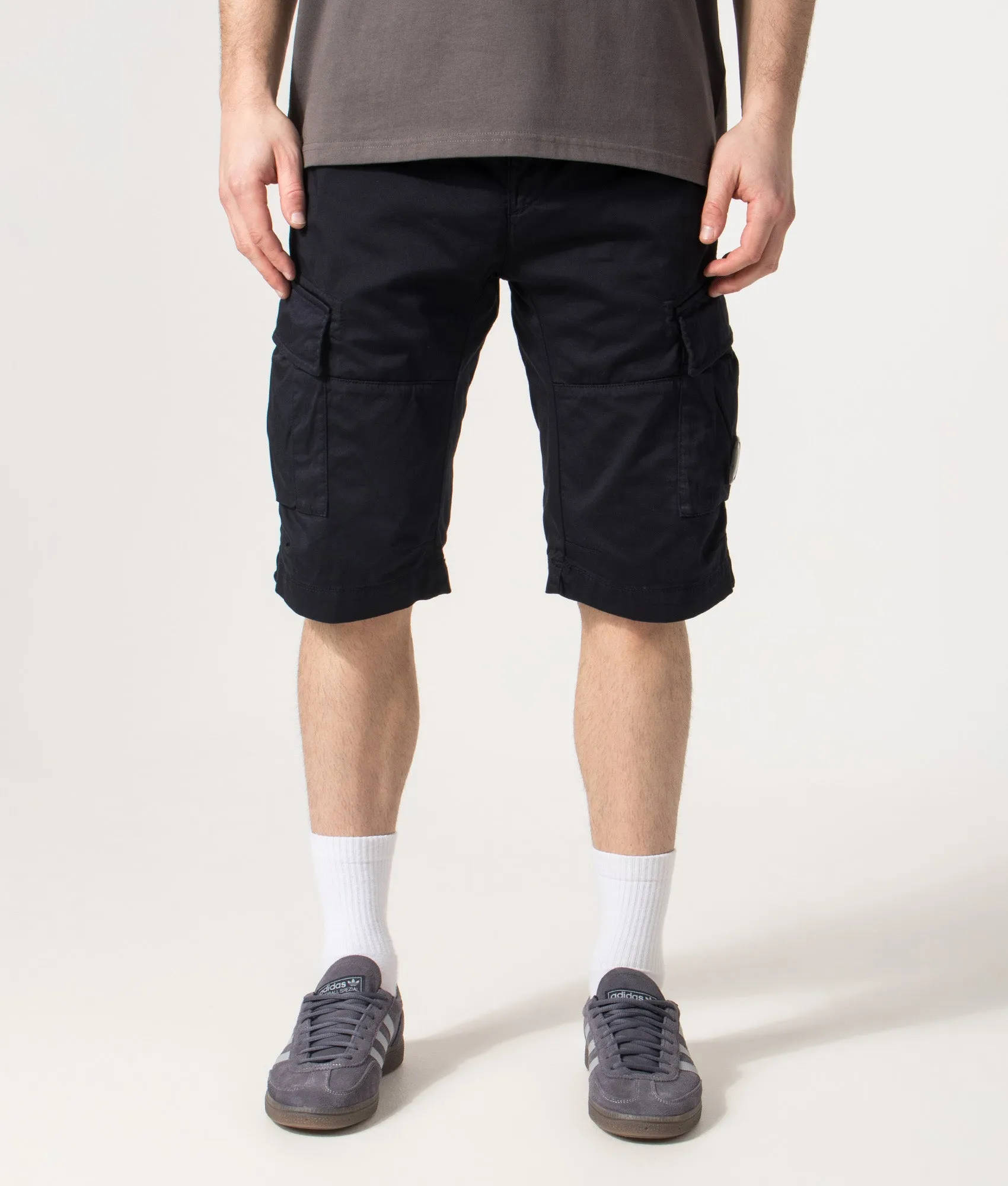 Regular Fit Stretch Sateen Cargo Lens Shorts sold by EQVVS product image thumbnail 3