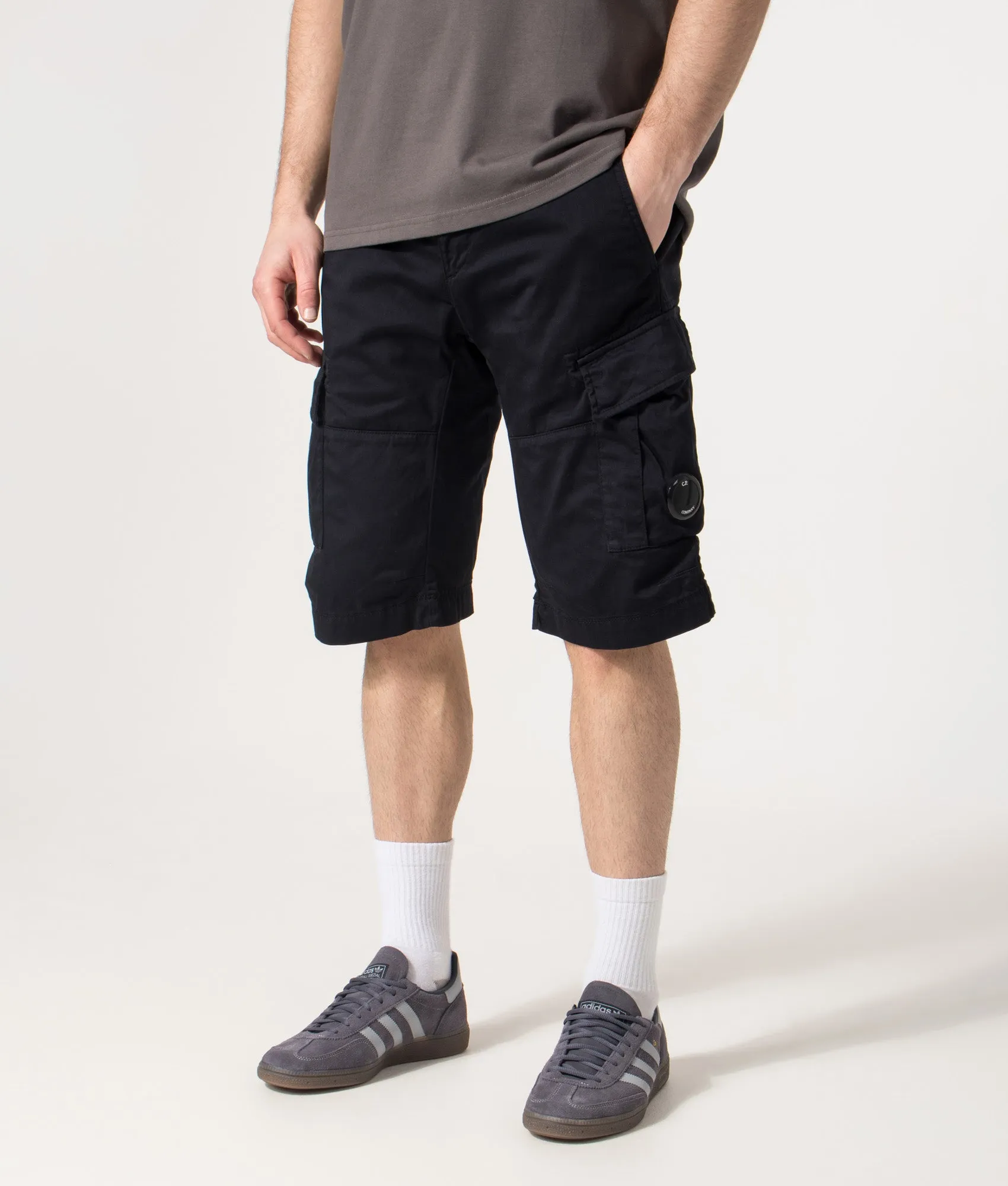 Regular Fit Stretch Sateen Cargo Lens Shorts sold by EQVVS