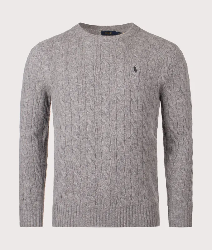 Cashmere Blend Cable Knit Jumper made by Polo by Ralph Lauren
