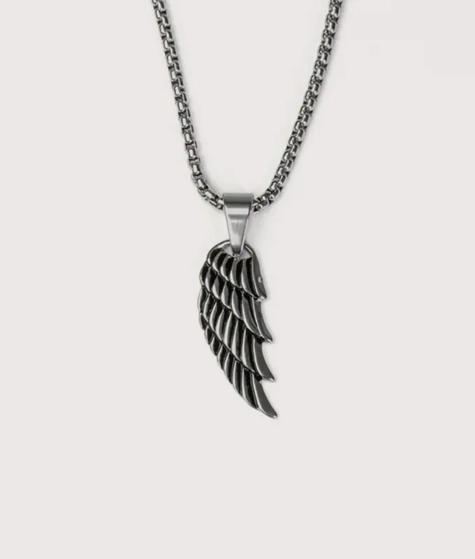 Stainless Steel Wing Pendant 24" sold by EQVVS