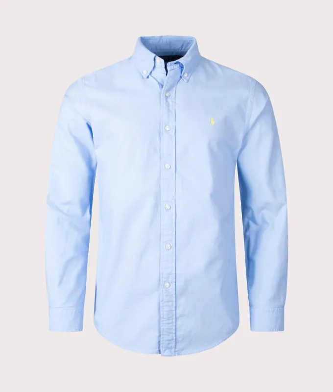 Custom Fit Garment-Dyed Oxford Shirt sold by EQVVS