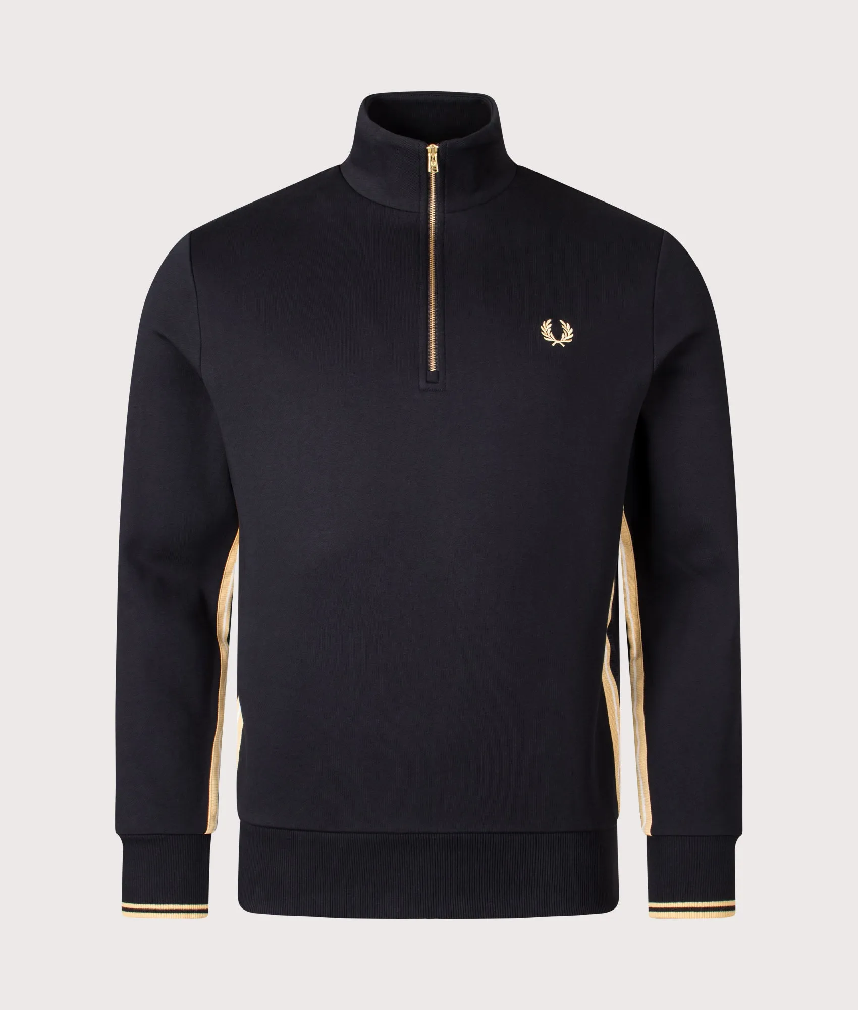 Stripe Tape Quarter Zip Sweatshirt sold by EQVVS product image thumbnail 3